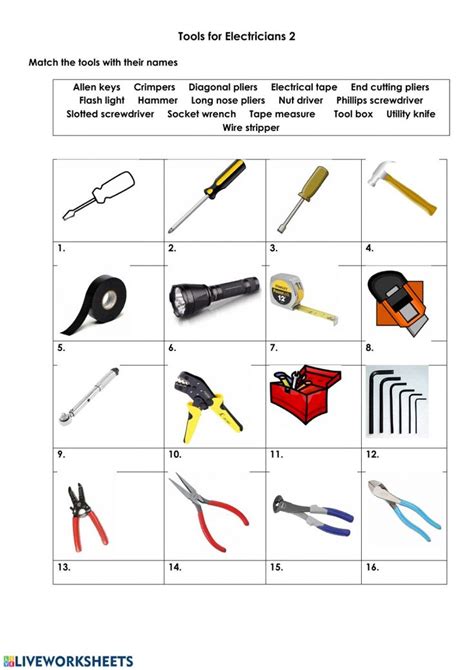 identifying electrical tools quiz